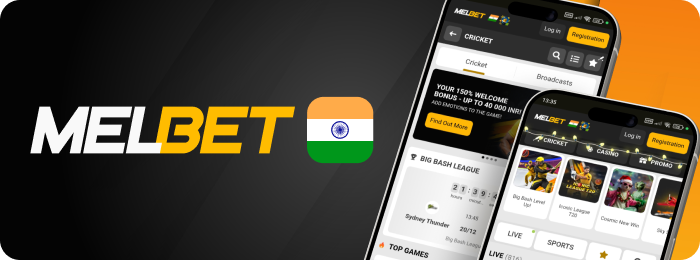Melbet mobile app interface for betting